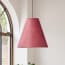Lutine pendant shade in Beetroot hand made parchment
