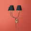 Triple Besidem wall fitting in antique brass