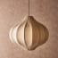 Large onion space shade in sand raw silk
