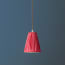 14cm wizard hat pendant shade in ruby silk with velvet tape