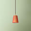 9.5cm tall tapered pendant shade in saffron dupion silk