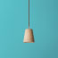9.5cm tall tapered pendant shade in taupe dupion silk