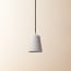 9.5cm tall tapered pendant shade in pewter dupion silk