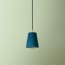 9.5cm tall tapered pendant shade in peacock dupion silk