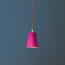 9.5cm tall tapered pendant shade in fuchsia dupion silk