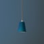 9.5cm tall tapered pendant shade in peacock dupion silk