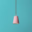 9.5cm tall tapered pendant shade in antique rose dupion silk