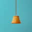 18cm pendant shade in natural rattan with orange stripe