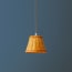 18cm pendant shade in natural rattan with orange stripe