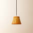 18cm pendant shade in natural rattan with orange stripe