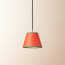18cm Straight Empire Pendant shade in Papaya hand made parchment with green tape