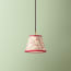 18cm pendant shade in wine and crimson hand blocked 'Wiggly Stars' by Ellen Merchant
