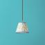 18cm pendant shade in blue green hand blocked 'Wiggly Stars' by Ellen Merchant