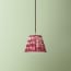 18cm straight empire pendant shade in Crimson tie dyed cotton