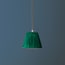 18cm pendant shade in emerald silk with velvet tape