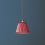 18cm pendant shade in currant silk with velvet tape