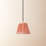 18cm pendant shade in Coral silk