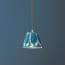 18cm pendant printed silk ikat shade in Turkish blue Yoda