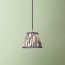 18cm straight empire pendant silk ikat shade in black and cream Atlas