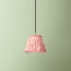 18cm straight empire pendant silk ikat shade in coral and cream Atlas