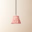 18cm straight empire pendant silk ikat shade in coral and cream Atlas