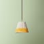 18cm pendant shade in yellow shibori linen