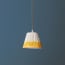 18cm pendant shade in yellow shibori linen