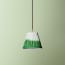 18cm Straight Empire Pendant shade in Green shibori linen