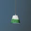 18cm Straight Empire Pendant shade in Green shibori linen