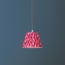 18cm pendant shade in pink herringbone by Matthew Williamson