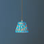 18cm pendant shade in blue herringbone by Matthew Williamson