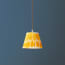 18cm pendant printed linen ikat shade in yellow Yoda