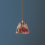 18cm Straight Empire Pendant shade in Printed Linen Ikat Heraldic