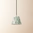 18cm Straight Empire Pendant shade in Printed Linen Ikat Shade in Eau de Nil Zig Zag