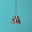 18cm Straight Empire Pendant shade in Printed Linen Ikat Shade in Black Zig-Zag