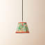 18cm pendant shade in emerald Little Magnolia linen by GP & J Baker