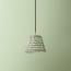 18cm Straight Empire Pendant shade in Savannah block printed cotton in Green