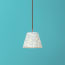 18cm pendant shade in blue dotty