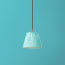18cm pendant shade in aqua chalk stripes