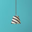 18cm pendant shade in jet stripes