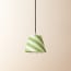 18cm pendant shade in classic green stripes