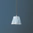 18cm scalloped pendant shade in blue sky linen