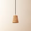 9.5cm tall tapered pendant shade in natural rattan