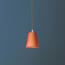 9.5cm tall tapered pendant shade in saffron dupion silk