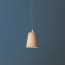 9.5cm tall tapered pendant shade in taupe dupion silk
