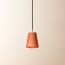 9.5cm tall tapered pendant shade in saffron dupion silk