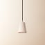 9.5cm tall tapered pendant shade in ivory dupion silk