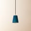 9.5cm tall tapered pendant shade in peacock dupion silk