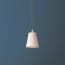 9.5cm tall tapered pendant shade in ivory dupion silk