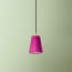 9.5cm tall tapered pendant shade in fuchsia dupion silk